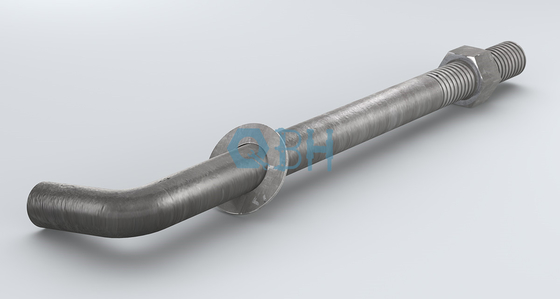 CNC Milling Carbon Steel Wet Concrete L Hook Anchor Bolt
