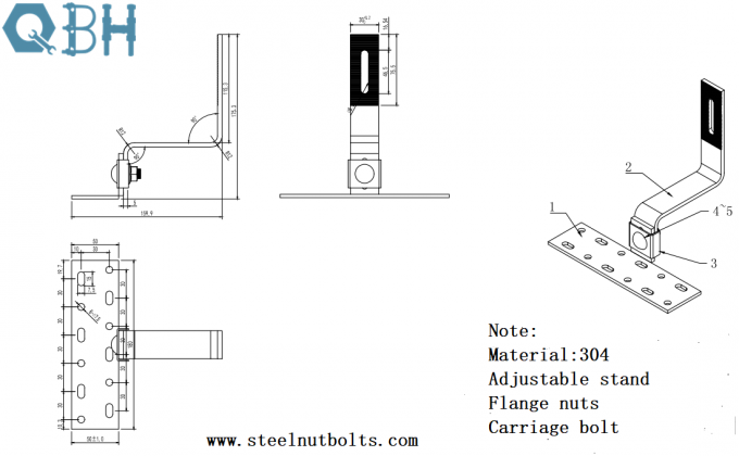 304 Edelstahl-Aufhänger-Bolzen für photo-voltaische Industrie 5