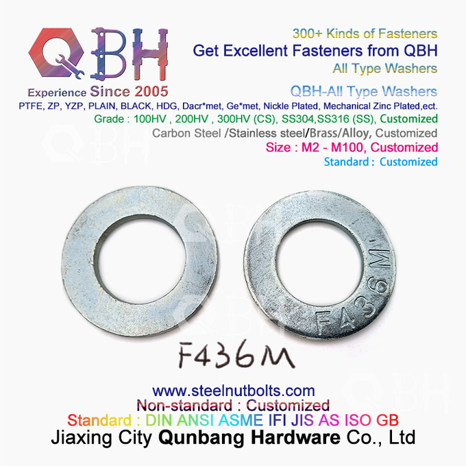 Gesamt-artiger flacher Frühling QBH DIN125 DIN127 F436 F436M F959 F959M DIN434 DIN436 NFE25-511 spitzte sich gezahnte runde quadratische Waschmaschine zu 4