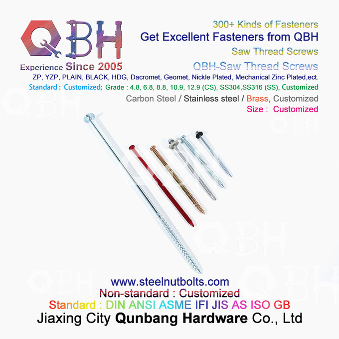 QBH-Farbverzinkte Hexen-Sockel-Nut-große flache Hauptselbst-bohrungs-Schraube 4